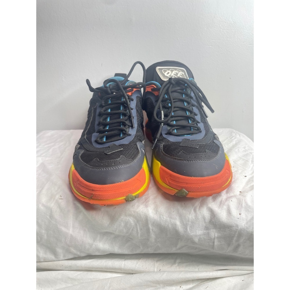 OFF WHITE Mens Black Yellow Orange Chunky Sole Athletic Sneakers Shoes Size 42 - Picture 3 of 6